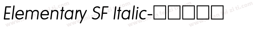 Elementary SF Italic字体转换